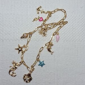 Ocean Theme Charm Necklace